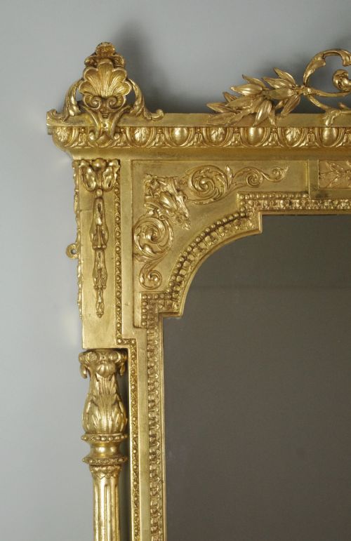 VICTORIAN GILT LARGE OVERMANTLE MIRROR - ADDITIONAL PHOTO 4