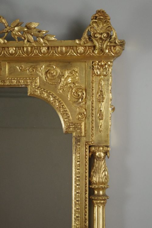 VICTORIAN GILT LARGE OVERMANTLE MIRROR - ADDITIONAL PHOTO 6