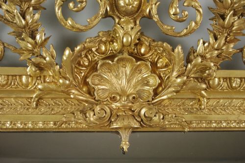 VICTORIAN GILT LARGE OVERMANTLE MIRROR - ADDITIONAL PHOTO 14