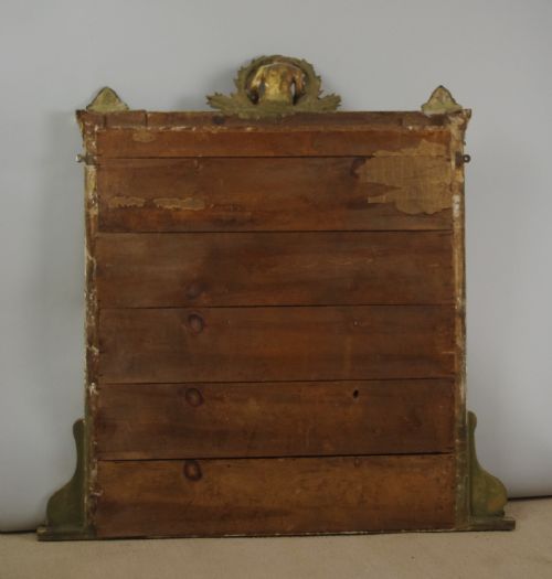 VICTORIAN GILT OVERMANTLE MIRROR WITH 'PUTTO' CRESTING - ADDITIONAL PHOTO 8