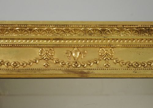 VICTORIAN GILT LARGE ADAM STYLE OVERMANTLE MIRROR - ADDITIONAL PHOTO 5