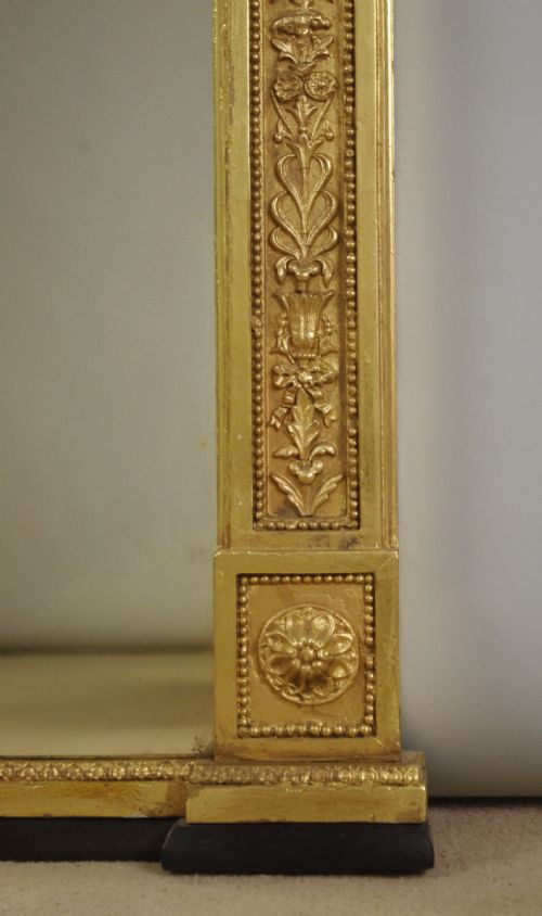 VICTORIAN GILT LARGE ADAM STYLE OVERMANTLE MIRROR - ADDITIONAL PHOTO 7