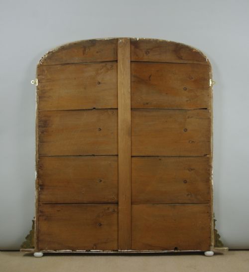 VICTORIAN GILT WOOD LARGE ARCH TOP OVERMANTLE MIRROR - ADDITIONAL PHOTO 8
