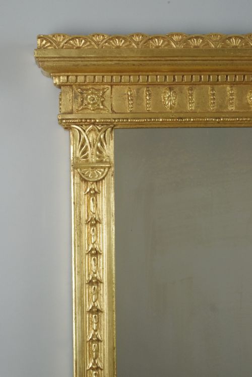 VICTORIAN GILT ADAM STYLE OVERMANTLE MIRROR - ADDITIONAL PHOTO 2