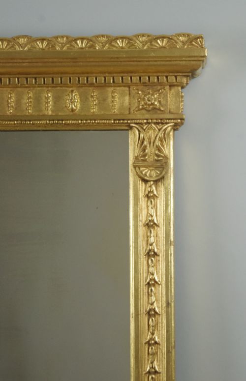 VICTORIAN GILT ADAM STYLE OVERMANTLE MIRROR - ADDITIONAL PHOTO 3