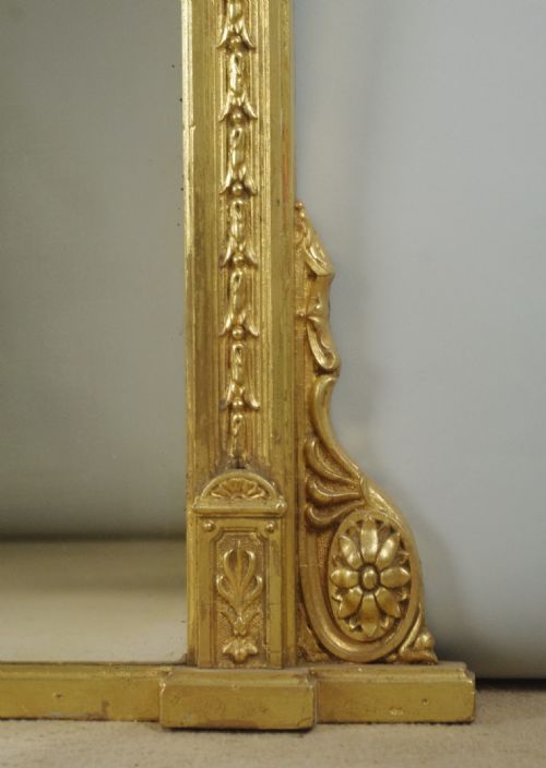 VICTORIAN GILT ADAM STYLE OVERMANTLE MIRROR - ADDITIONAL PHOTO 5