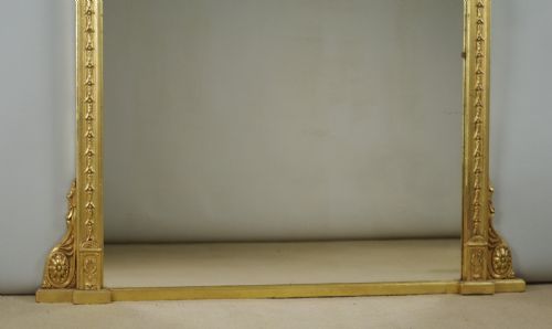 VICTORIAN GILT ADAM STYLE OVERMANTLE MIRROR - ADDITIONAL PHOTO 9
