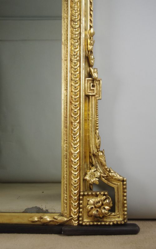 VICTORIAN GILT LARGE ARCH TOP OVERMANTLE MIRROR - ADDITIONAL PHOTO 6