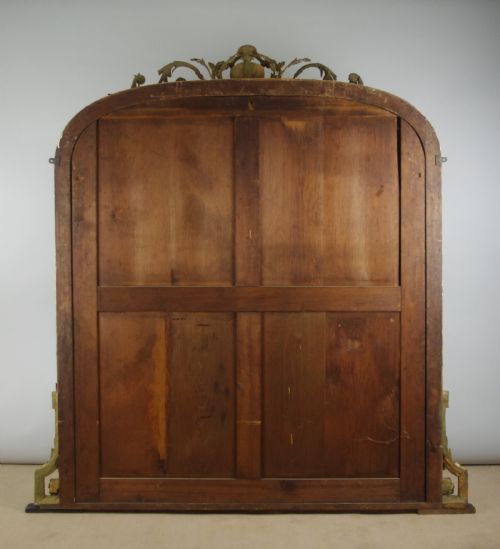VICTORIAN GILT LARGE ARCH TOP OVERMANTLE MIRROR - ADDITIONAL PHOTO 8