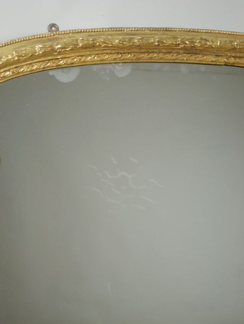 VICTORIAN GILT LARGE ARCH TOP OVERMANTLE MIRROR - ADDITIONAL PHOTO 8