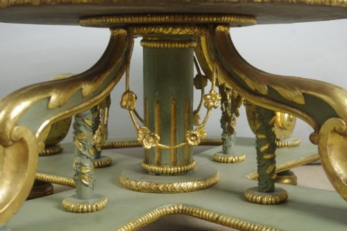 FRENCH PAINTED AND PARCELGILT CENTRE TABLESTAND WITH MARBLE TOP - ADDITIONAL PHOTO 7