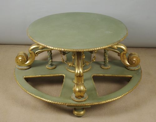 FRENCH PAINTED AND PARCELGILT CENTRE TABLESTAND WITH MARBLE TOP - ADDITIONAL PHOTO 11