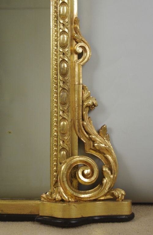 VICTORIAN GILT ARCH TOP OVERMANTLE MIRROR - ADDITIONAL PHOTO 6