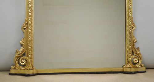 VICTORIAN GILT ARCH TOP OVERMANTLE MIRROR - ADDITIONAL PHOTO 7