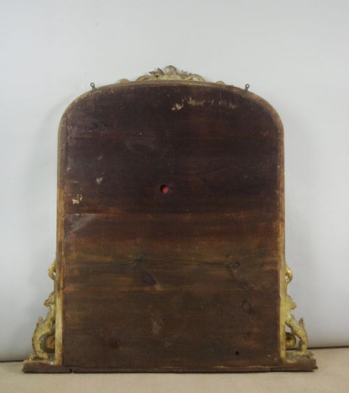 VICTORIAN GILT ARCH TOP OVERMANTLE MIRROR - ADDITIONAL PHOTO 8