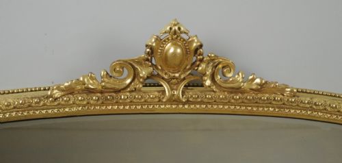 VICTORIAN GILT LARGE ARCH TOP OVERMANTLE MIRROR - ADDITIONAL PHOTO 2