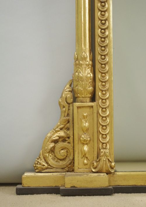 VICTORIAN GILT LARGE OVERMANTLE MIRROR - ADDITIONAL PHOTO 5