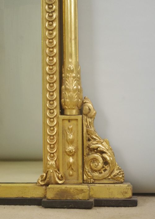 VICTORIAN GILT LARGE OVERMANTLE MIRROR - ADDITIONAL PHOTO 6