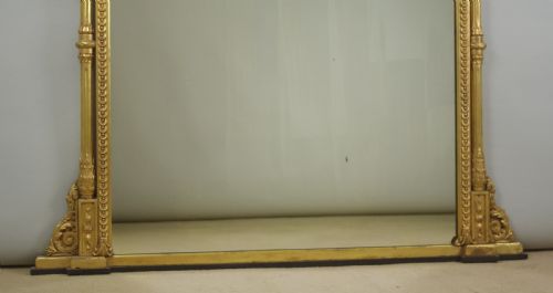 VICTORIAN GILT LARGE OVERMANTLE MIRROR - ADDITIONAL PHOTO 7