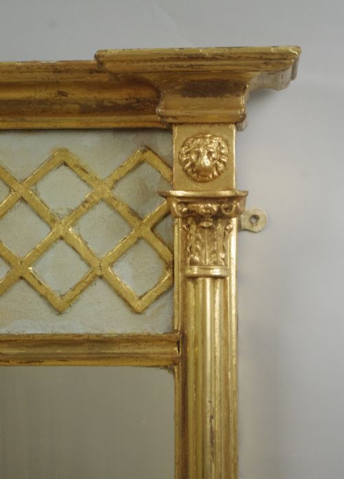 VICTORIAN GILT TRIPLE PLATE OVERMANTLE MIRROR - ADDITIONAL PHOTO 6