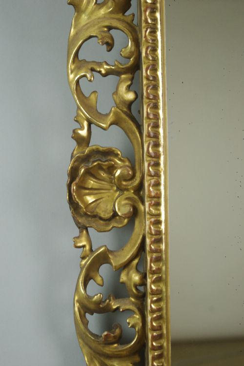 19TH CENTURY FLORENTINE GILT WOOD WALL MIRROR - ADDITIONAL PHOTO 6