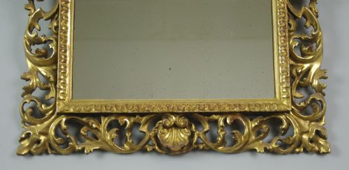 19TH CENTURY FLORENTINE GILT WOOD WALL MIRROR - ADDITIONAL PHOTO 8