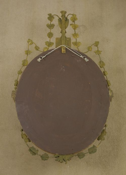 VICTORIAN GILT OVAL WALL MIRROR - ADDITIONAL PHOTO 5
