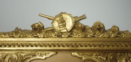 19TH CENTURY GILT FOUR FOLD SCREEN - ADDITIONAL PHOTO 7