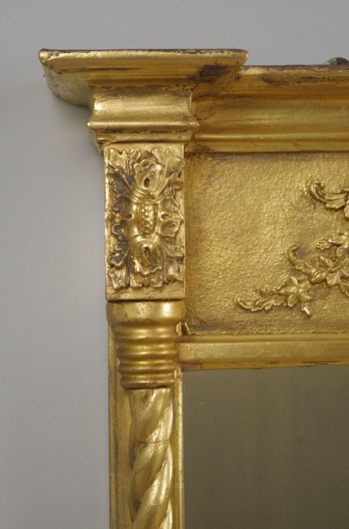 VICTORIAN GILT TRIPLE PLATE OVERMANTLE MIRROR - ADDITIONAL PHOTO 6