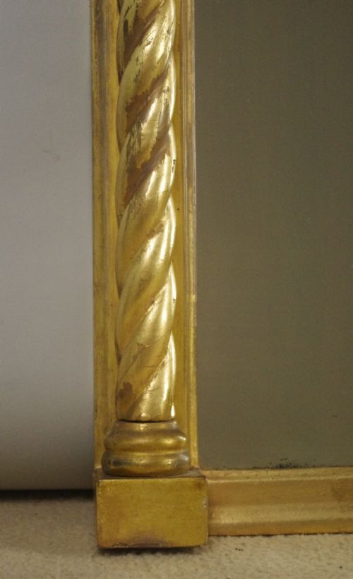 VICTORIAN GILT TRIPLE PLATE OVERMANTLE MIRROR - ADDITIONAL PHOTO 7