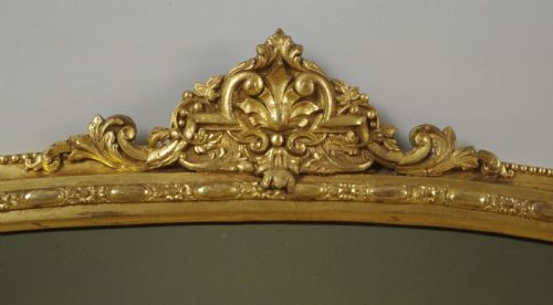 VICTORIAN GILT ARCH TOP OVERMANTLE MIRROR - ADDITIONAL PHOTO 3