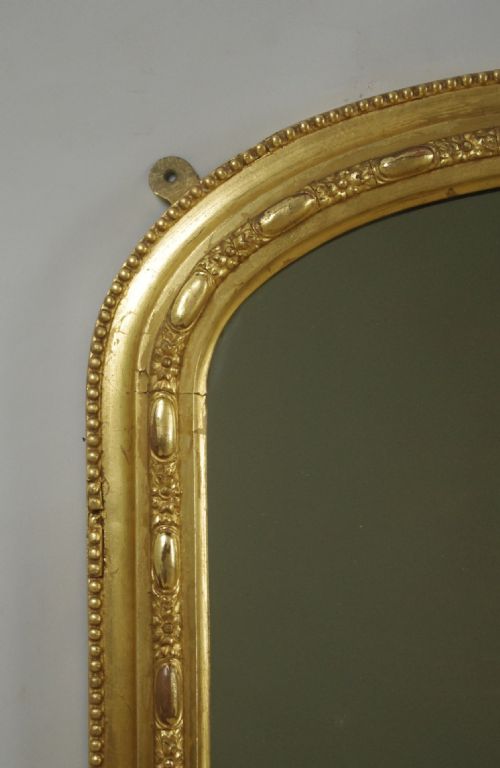 VICTORIAN GILT ARCH TOP OVERMANTLE MIRROR - ADDITIONAL PHOTO 4