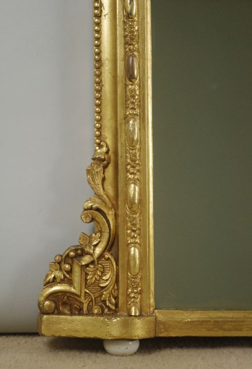 VICTORIAN GILT ARCH TOP OVERMANTLE MIRROR - ADDITIONAL PHOTO 6