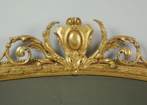 VICTORIAN GILT ARCH TOP OVERMANTLE MIRROR - ADDITIONAL PHOTO 4