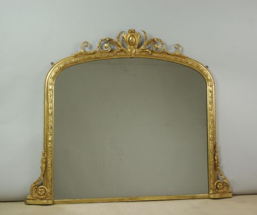 VICTORIAN GILT ARCH TOP OVERMANTLE MIRROR - ADDITIONAL PHOTO 11