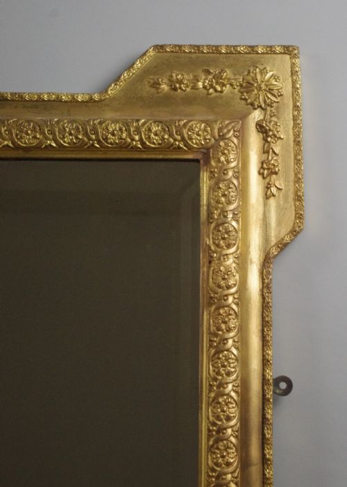 VERY WIDE LARGE VICTORIAN GILT OVERMANTLE MIRROR - ADDITIONAL PHOTO 3