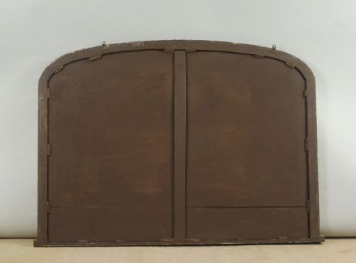 VICTORIAN GILT AND EBONISED ARCH TOP OVERMANTLE MIRROR - ADDITIONAL PHOTO 6