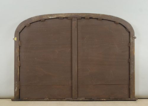 VICTORIAN GILT AND EBONISED ARCH TOP OVERMANTLE MIRROR - ADDITIONAL PHOTO 6