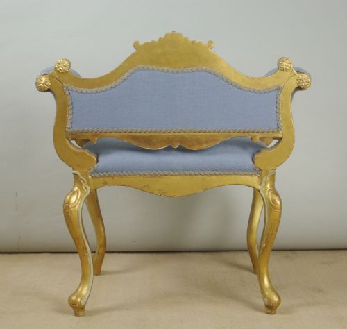 19TH CENTURY FRENCH GILT OCCASIONAL CHAIR WITH SCROLL ARMS - ADDITIONAL PHOTO 10