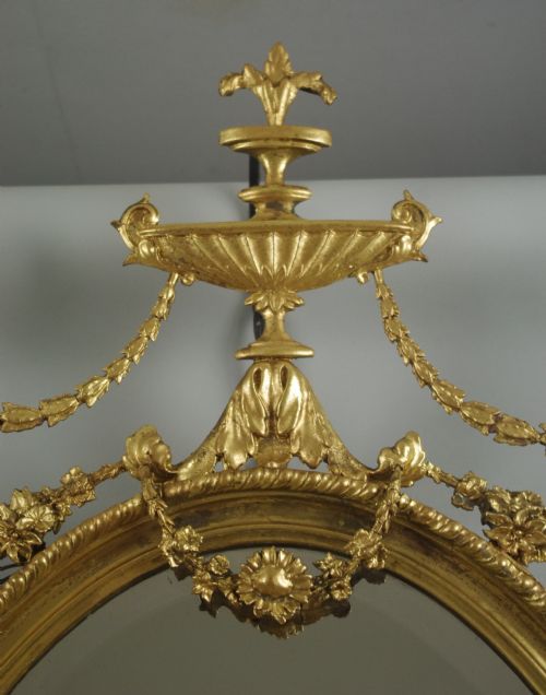 PAIR OF VICTORIAN GILT ADAM STYLE OVAL WALL MIRRORS - ADDITIONAL PHOTO 12