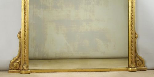 VICTORIAN GILT LARGE OVERMANTLE MIRROR - ADDITIONAL PHOTO 6