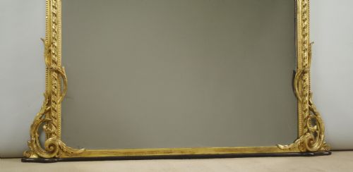 VICTORIAN GILT LARGE ARCH TOP OVERMANTLE MIRROR - ADDITIONAL PHOTO 11