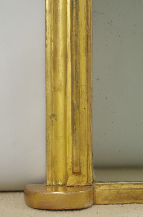 VICTORIAN GILT LARGE ARCH TOP OVERMANTLE MIRROR - ADDITIONAL PHOTO 4