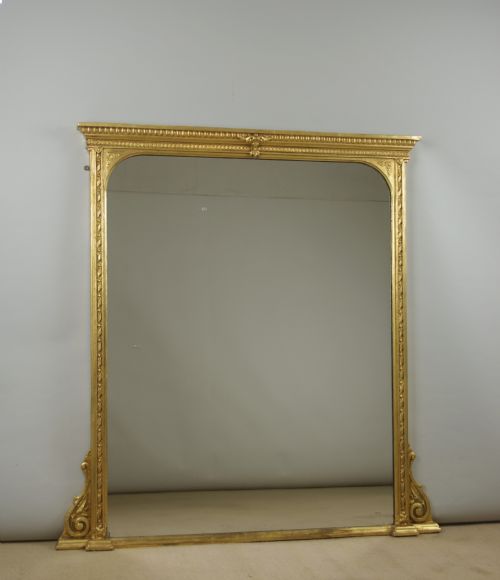VICTORIAN GILT OVERMANTLE MIRROR