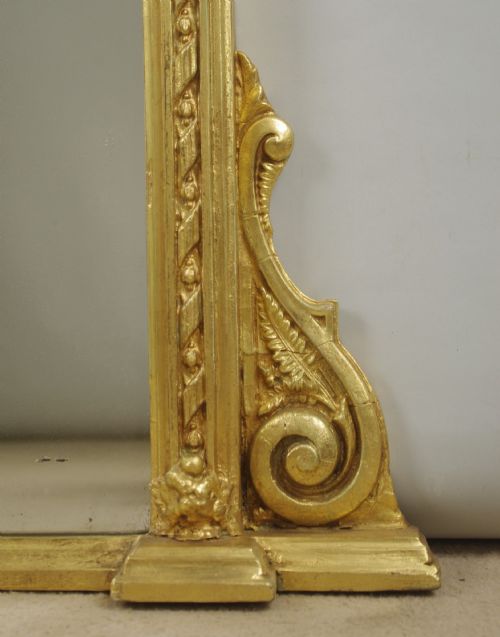 VICTORIAN GILT OVERMANTLE MIRROR - ADDITIONAL PHOTO 6