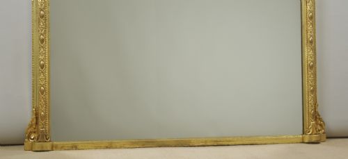 VICTORIAN GILT OVERMANTLE MIRROR - ADDITIONAL PHOTO 7