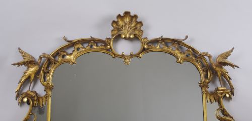 19TH CENTURY CHINESE CHIPPENDALE STYLE GILT WOOD OVERMANTLE MIRROR - ADDITIONAL PHOTO 3