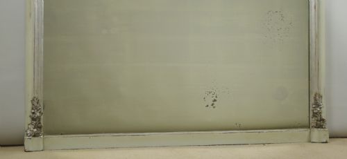 VICTORIAN PAINTED AND SILVERED OVERMANTLE MIRROR - ADDITIONAL PHOTO 9