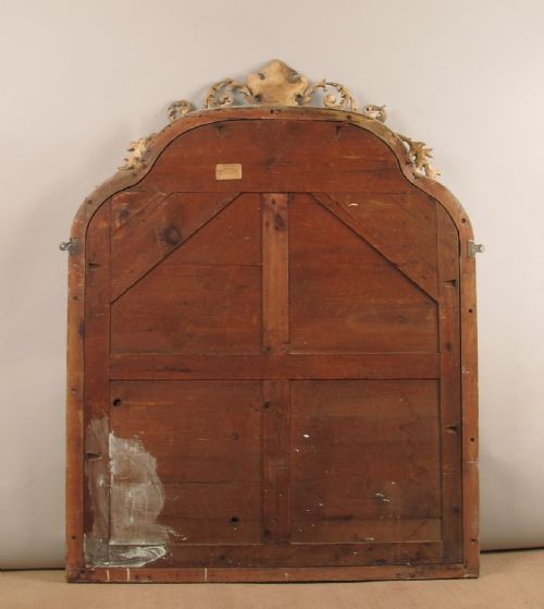 VICTORIAN PAINTED AND SILVERED OVERMANTLE MIRROR - ADDITIONAL PHOTO 10