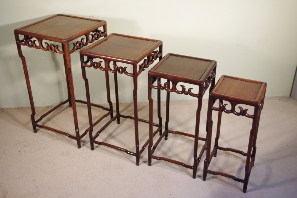 Nest of Chinese Hardwood Tables View II
